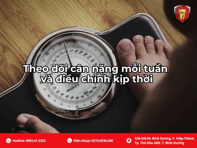 Theo dõi cân nặng mỗi tuần