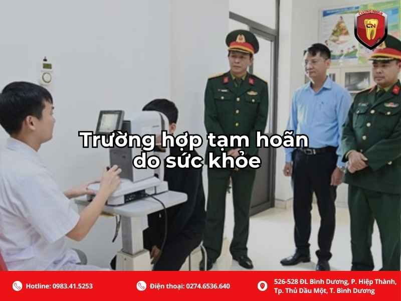 Trường hợp tạm hoãn do sức khỏe