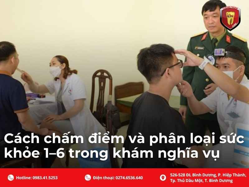 Cách chấm điểm và phân loại sức khỏe khi khám nghĩa vụ quân sự