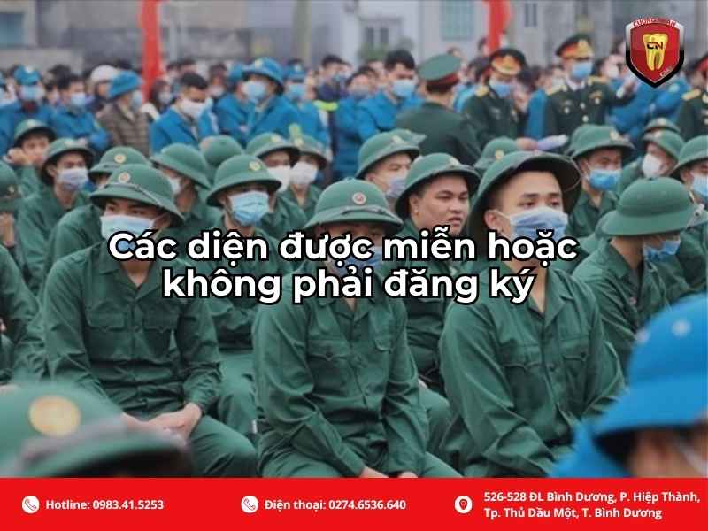 Các diện được miễn hoặc không phải đăng ký