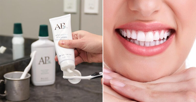 Kem đánh răng AP24 làm sạch nhẹ nhàng cho răng sứ.
