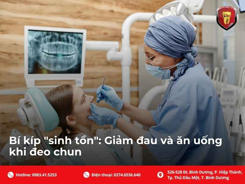 Bí kíp "sinh tồn": Giảm đau và ăn uống khi đeo chun