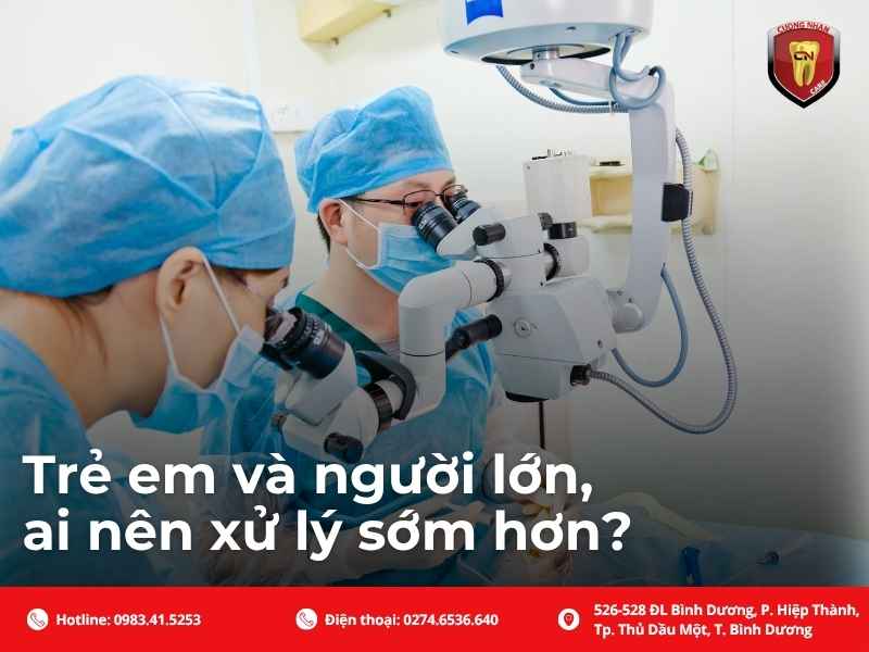 Trẻ em và người lớn, ai nên xử lý sớm hơn?