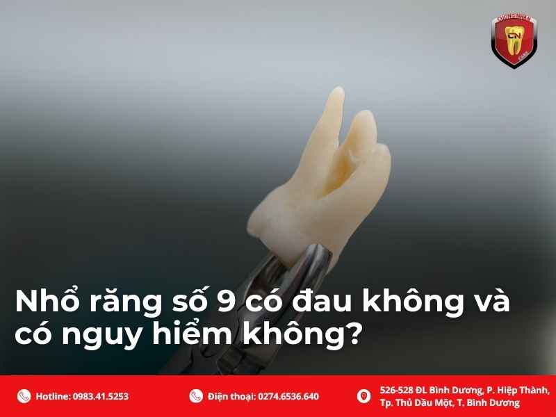 Nhổ răng số 9 có đau không và có nguy hiểm không?