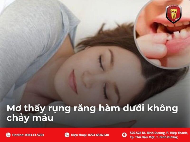 Mơ thấy rụng răng hàm dưới không chảy máu