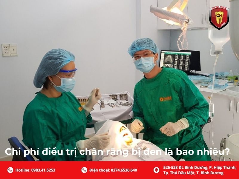 Chi phí điều trị chân răng bị đen là bao nhiêu?