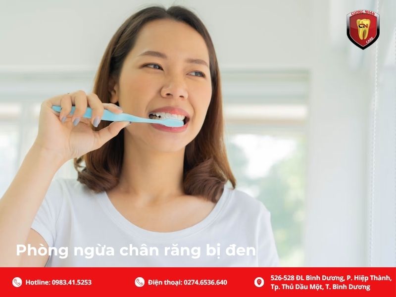 Phòng ngừa chân răng bị đen